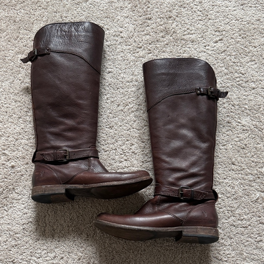 Frye Brown Leather Riding Boots